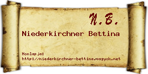 Niederkirchner Bettina névjegykártya