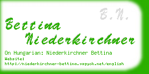 bettina niederkirchner business card